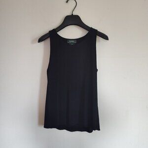 Ladies SZ S Lauren Ralph Lauren Sleeveless Black Tank Top